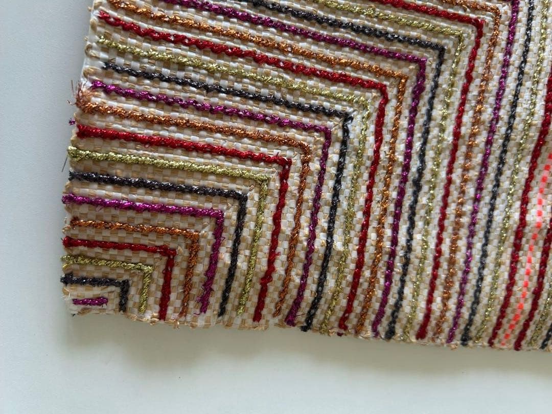 新品未使用エンシャラen shallaモロッコ製ハンドメイドトートバッグ/赤系