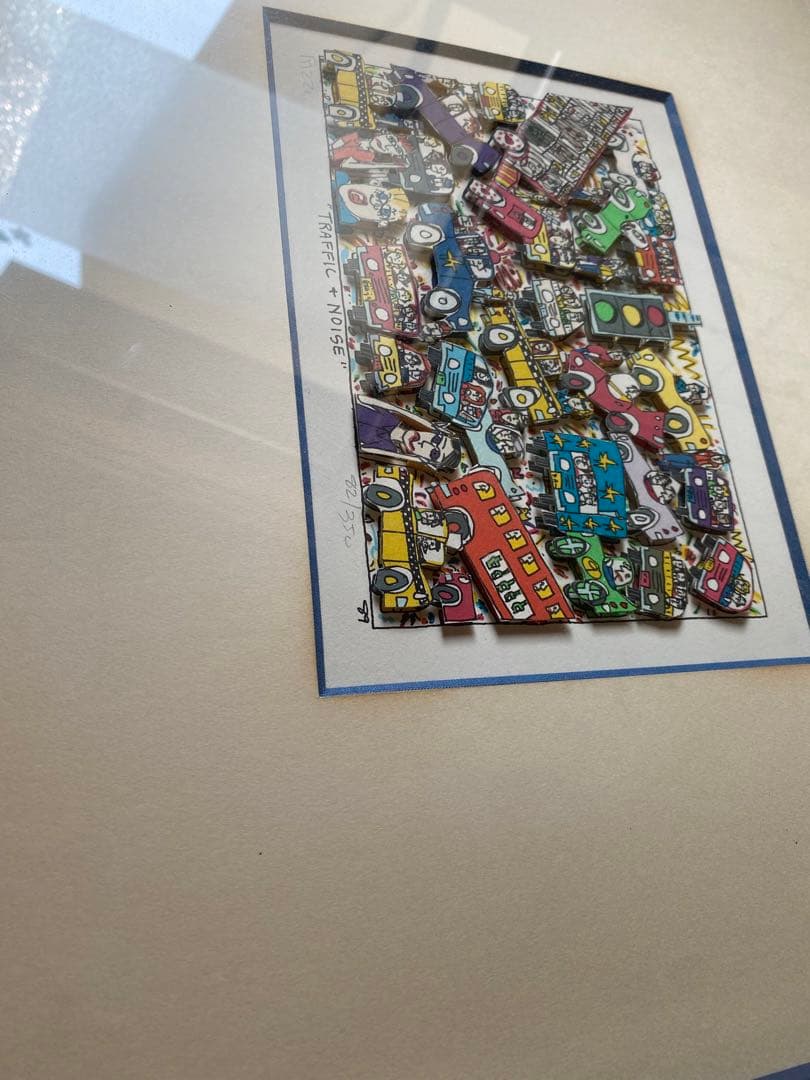 ジェームスリジィ 直筆サイン入3DシルクスクリーンTraffic noise