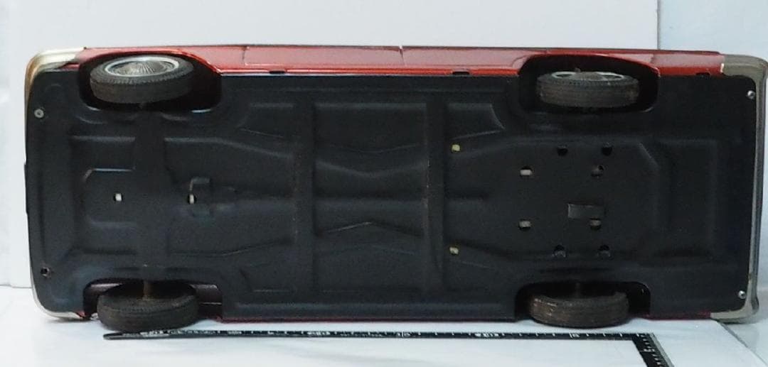 野村【トヨペット クラウン デラックス 特大 赤】フリクション ブリキTIN箱無