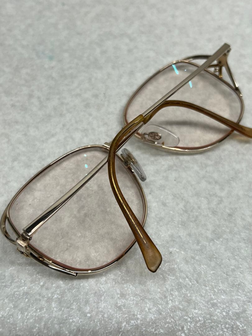 HOYA ホーヤ アイジュエリー 金台 ダイヤ装飾 高級 フレームメガネ 老眼鏡