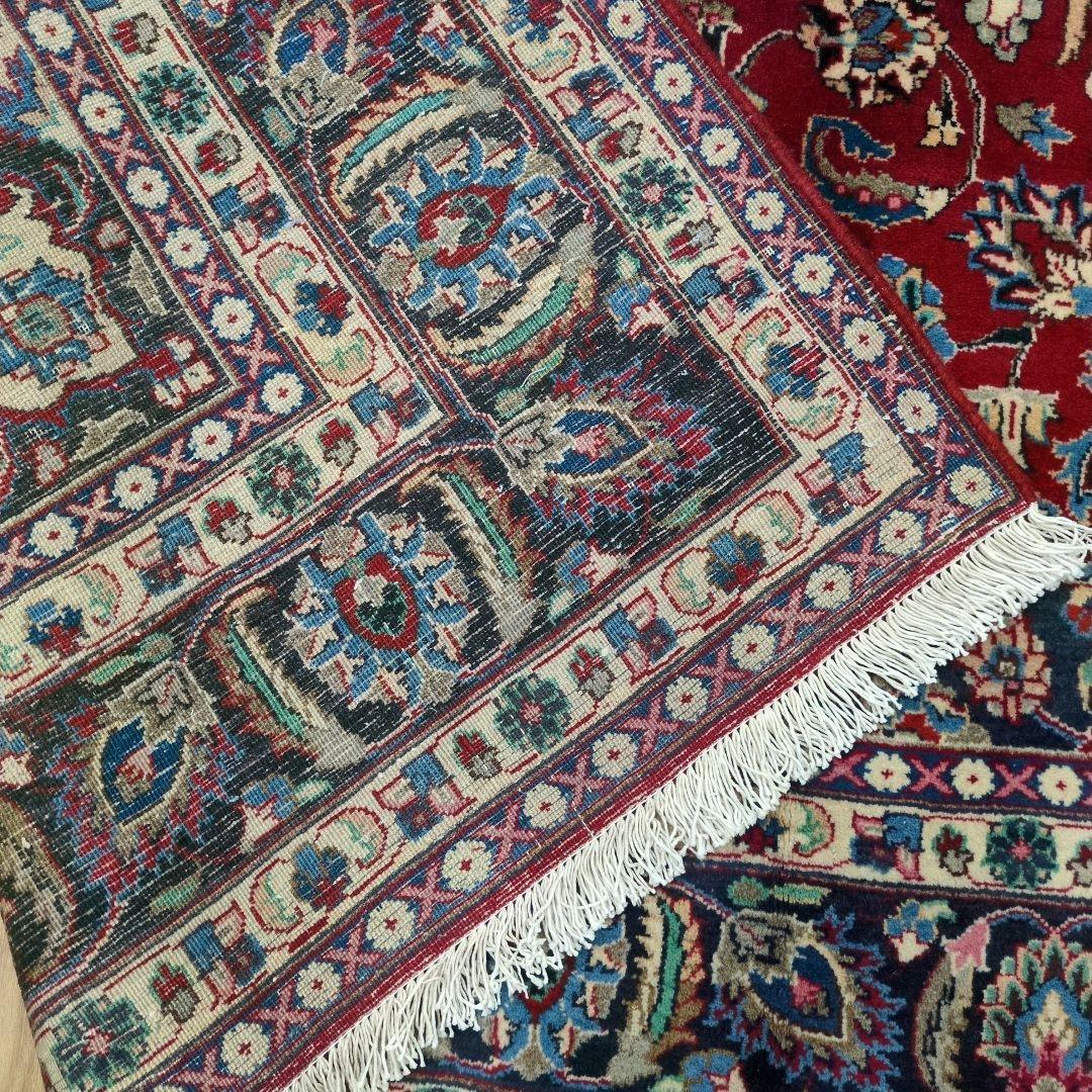 ペルシャ絨毯 290x195 手織り 美術品 カーシャーン産 クリーニング済み