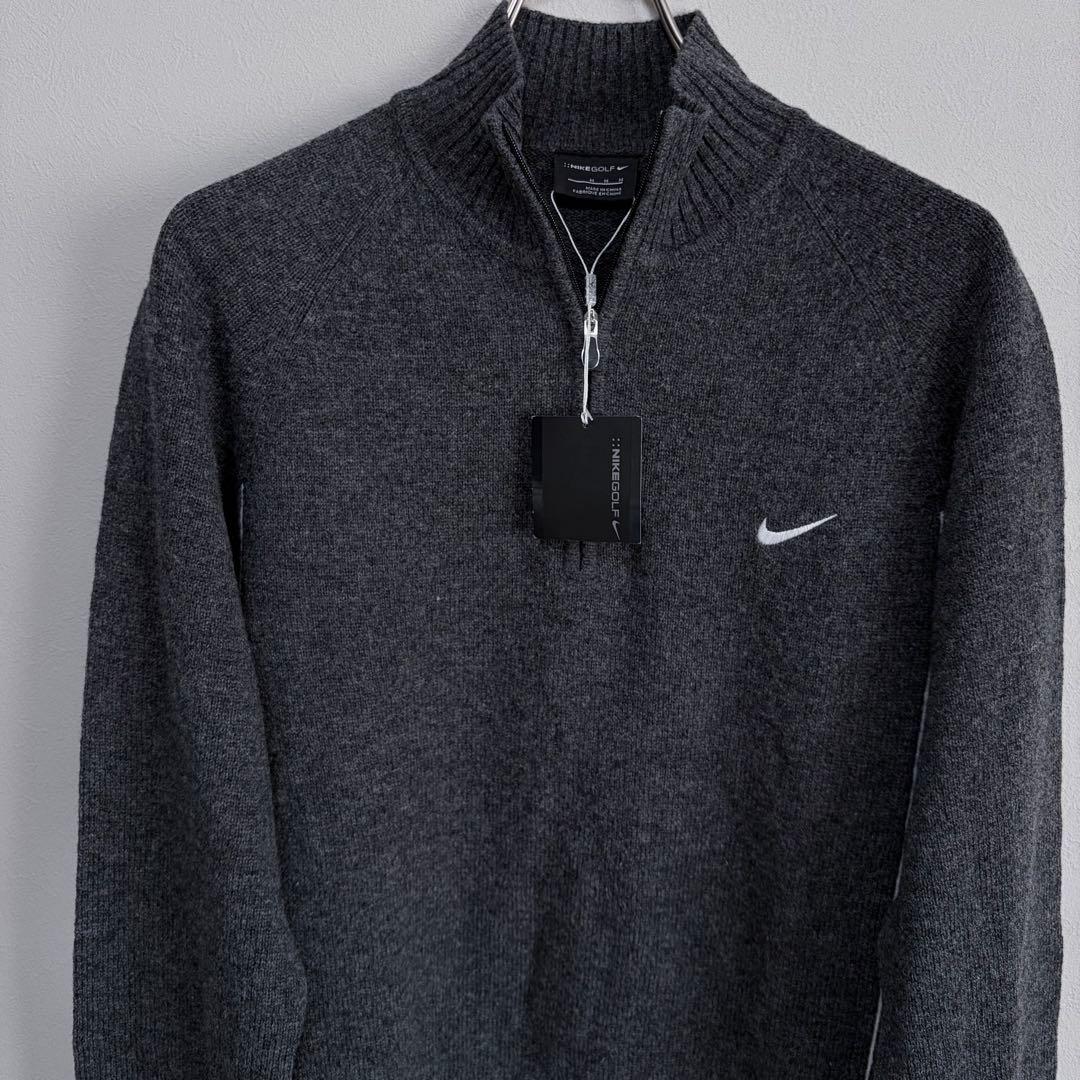 新品 ナイキNIKE golf ゴルフハーフジップ セーター ニット タグ付きM