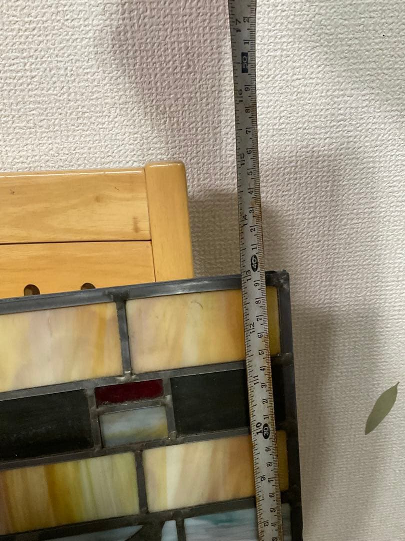 西洋アンティーク　大　ステンドグラス　 約51cm x 40cm 工芸品　ガラス