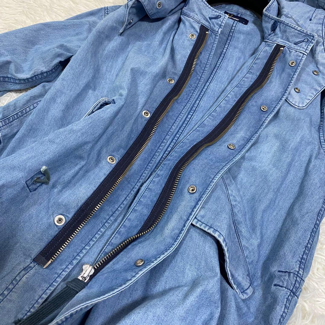 フレッドペリー　デニム　モッズコート　フード付き　ワンピース　羽織り