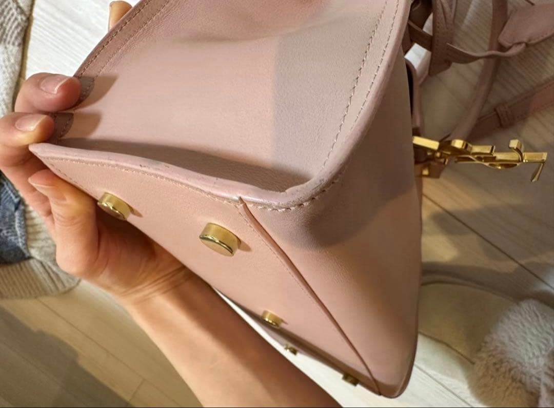 ⭐︎ＢＭ⭐︎状態良好⭐︎YSL ピンク レザー 2wayハンドバッグ