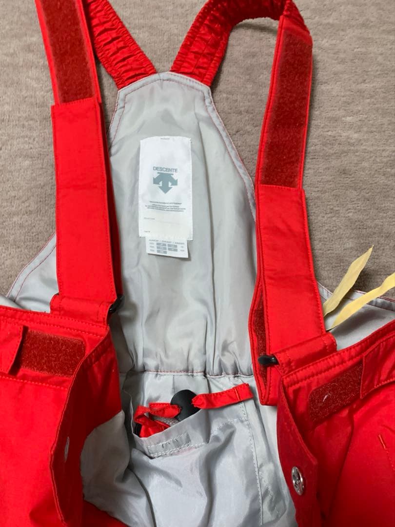 DESCENTE 子ども用スキーウェア 黒/赤