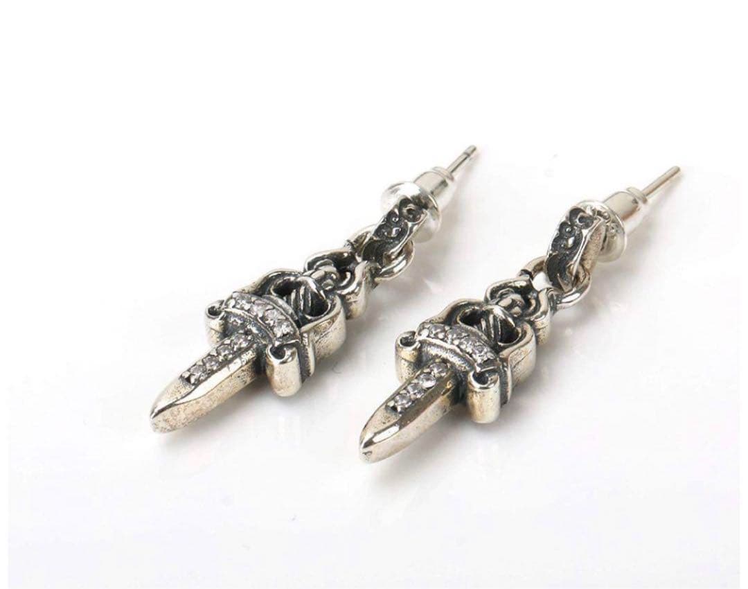 シルバー925 ダガーピアス シルバーピアス 人気 プレゼント 22kgp 両耳