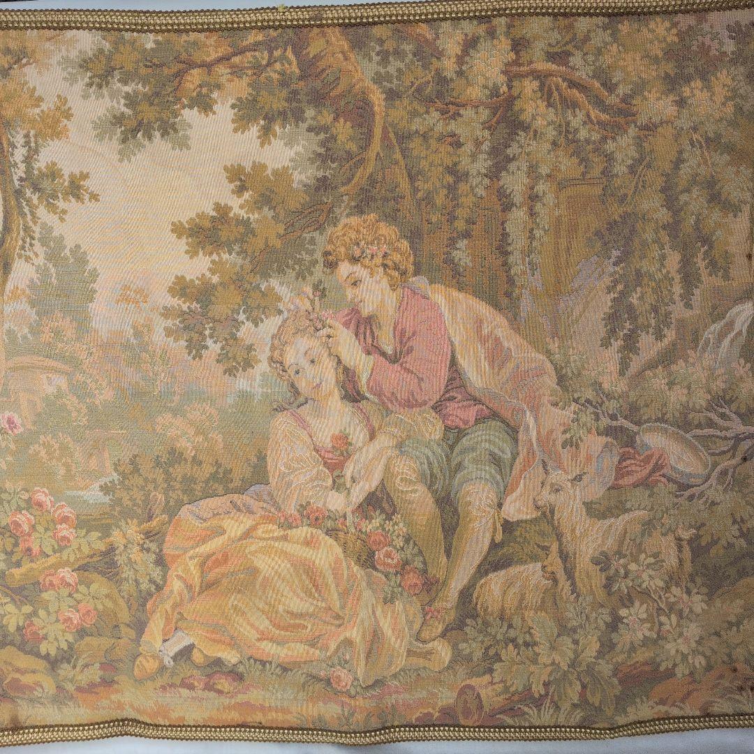 フランスヴィンテージ タペストリー ジャカード織り