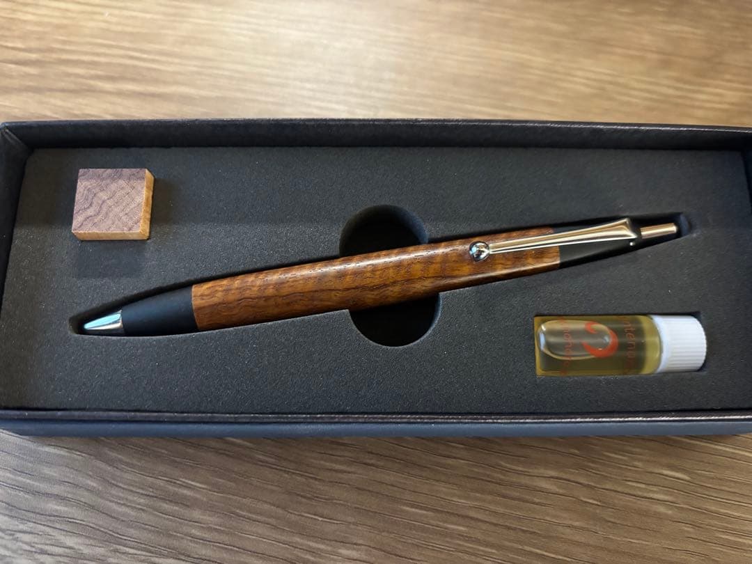 野原工芸　本花梨虎杢　ボールペン スタンダード 旧型 玉クリップ