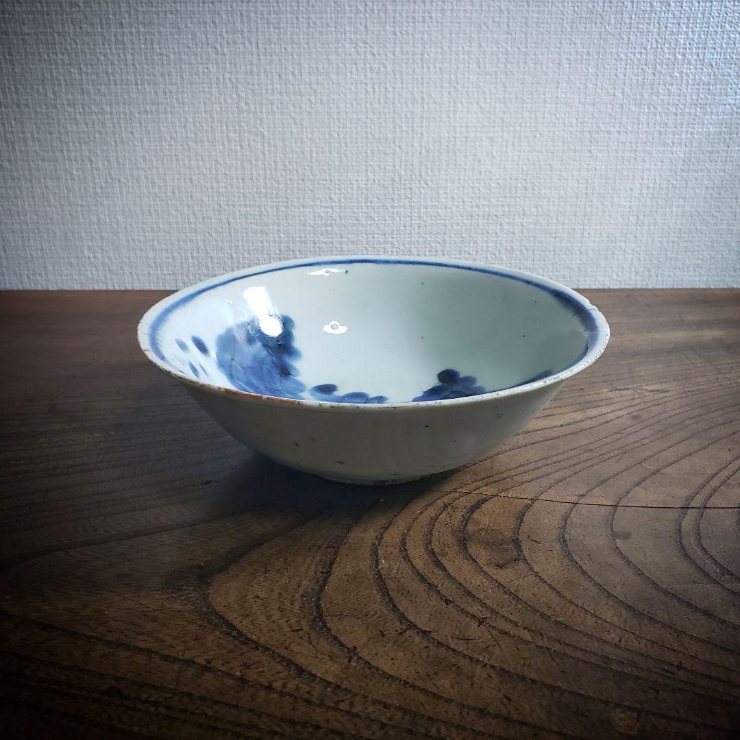 古染付　皿　なずな　草文様　中国骨董　鉢　丼　茶碗