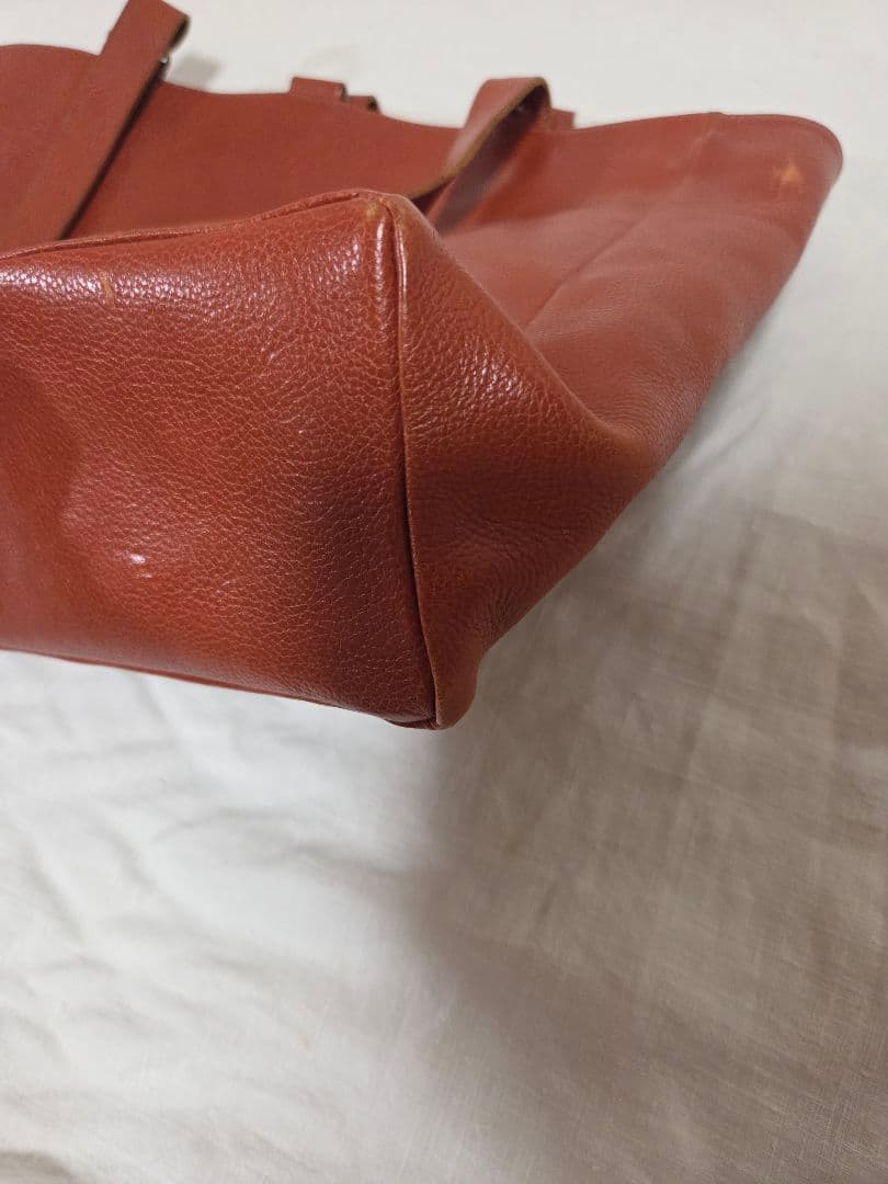 IL BISONTE ブラウン レザートートバッグ フルレザー A4