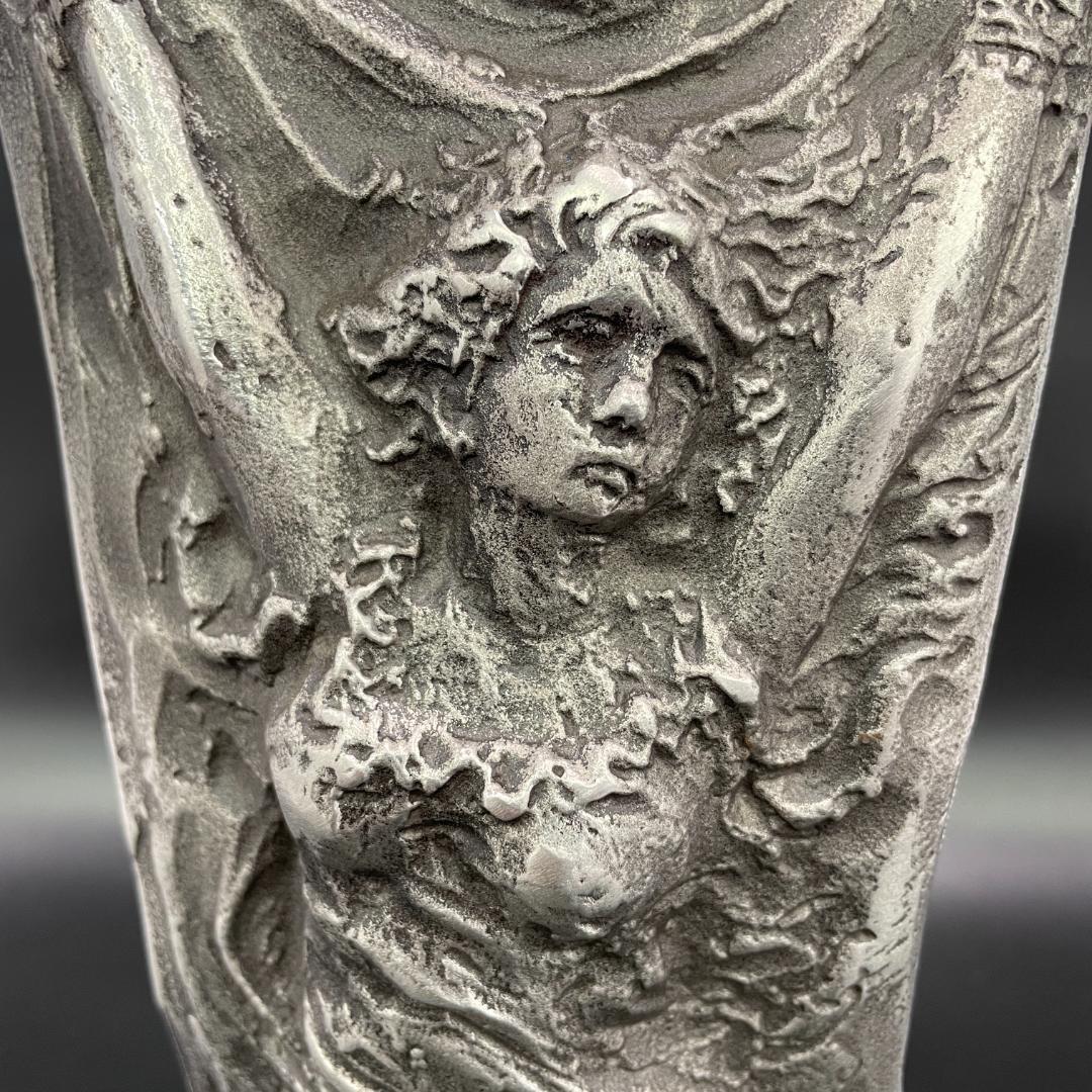 銘有 田島義朗 アルミ鋳物製 造形彫刻 現代彫刻 高さ32.5cm SB20