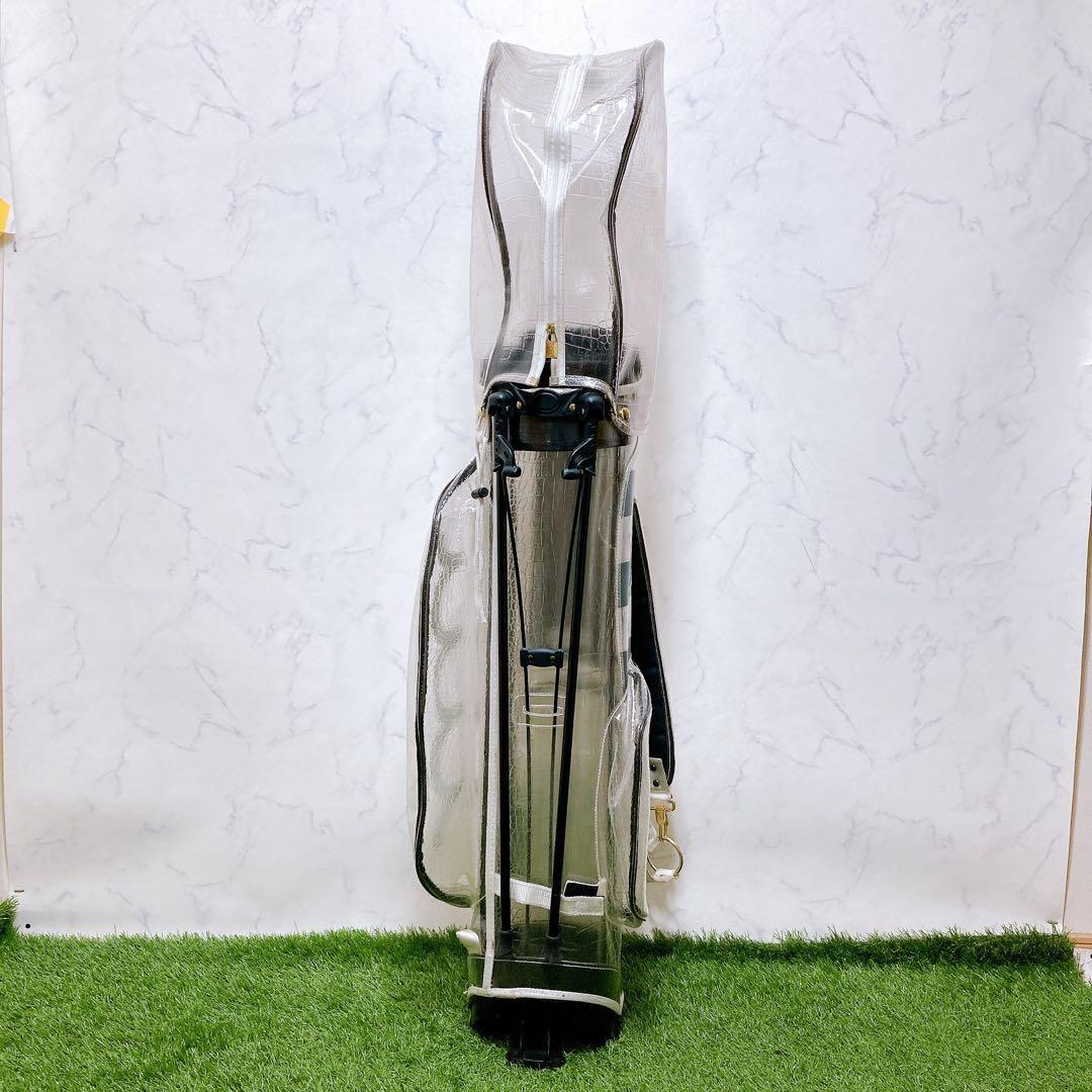 17ムータマリン　ゴルフ　クリア　キャディバッグ　クロコ　スタンド式　3点式