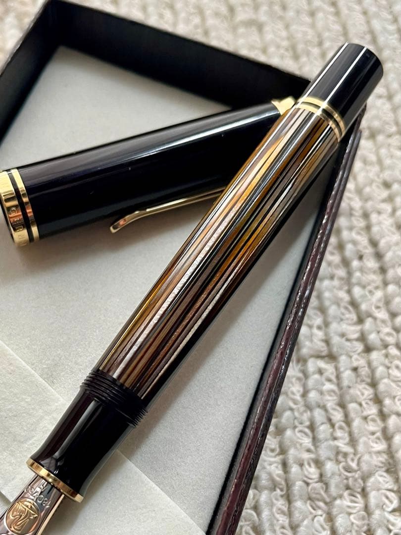 Pelikan ペリカン スーベレーン M800 茶縞　F 万年筆