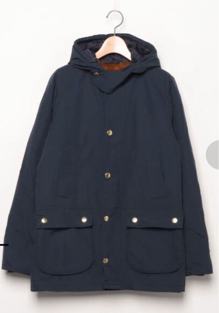 バブアー ネイビー フード付き モッズコート サイズ38