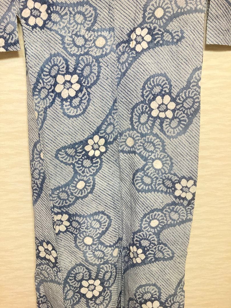 有松絞り　浴衣　グレー