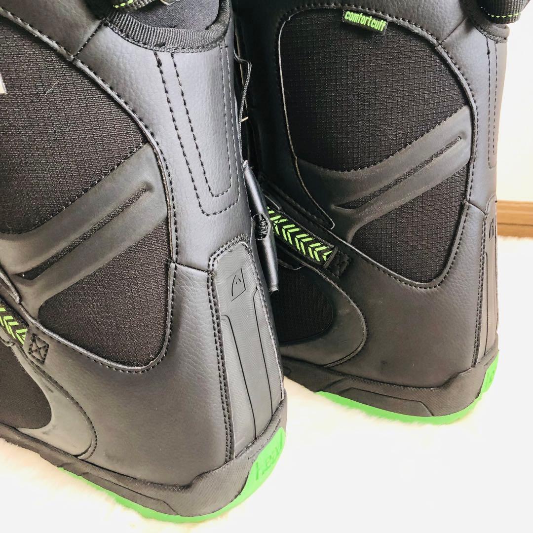 head STRIKE BOA スノーボードブーツ ブラック グリーン ボア