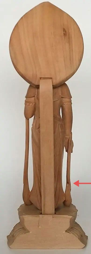 観音菩薩立像#177 観世音菩薩 聖観音 3寸◆白檀 木彫 仏像