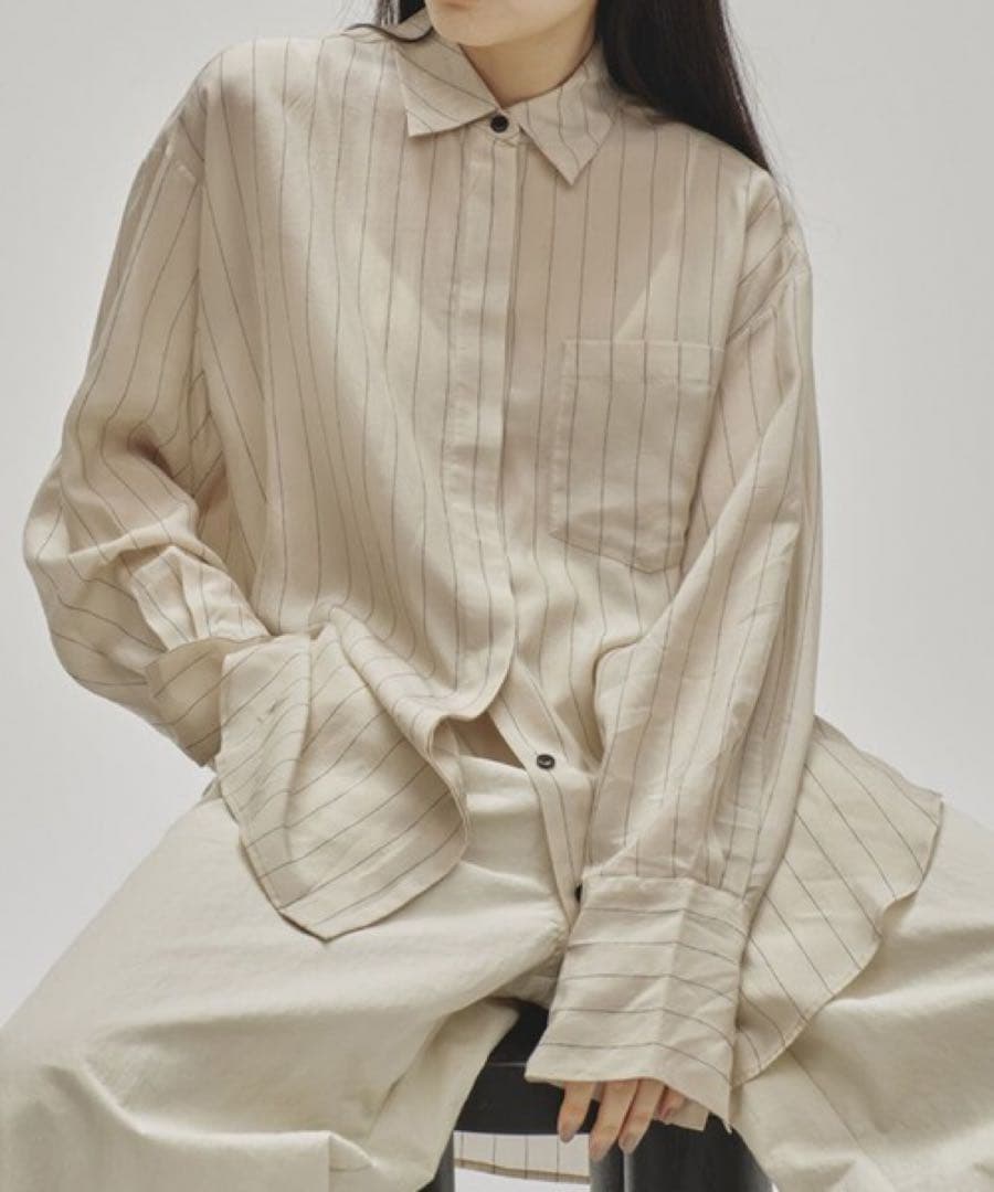 TODAYFUL Stripe Silky Shirts 美品