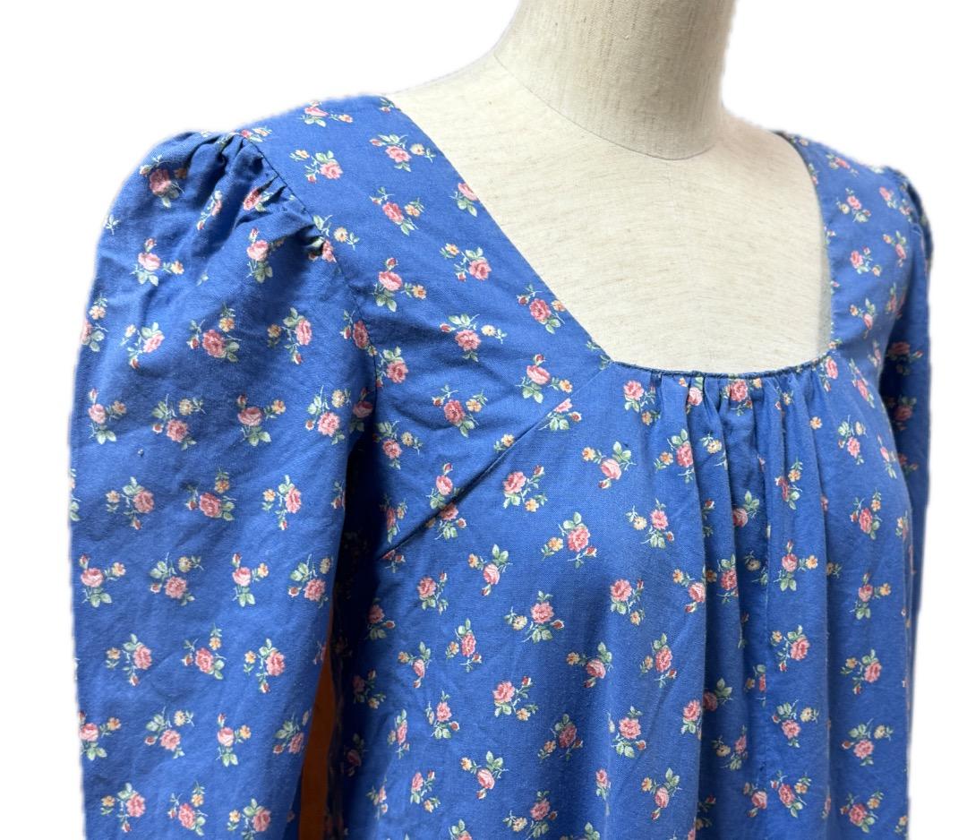 1980s ビンテージ ムームー ドレス 長袖