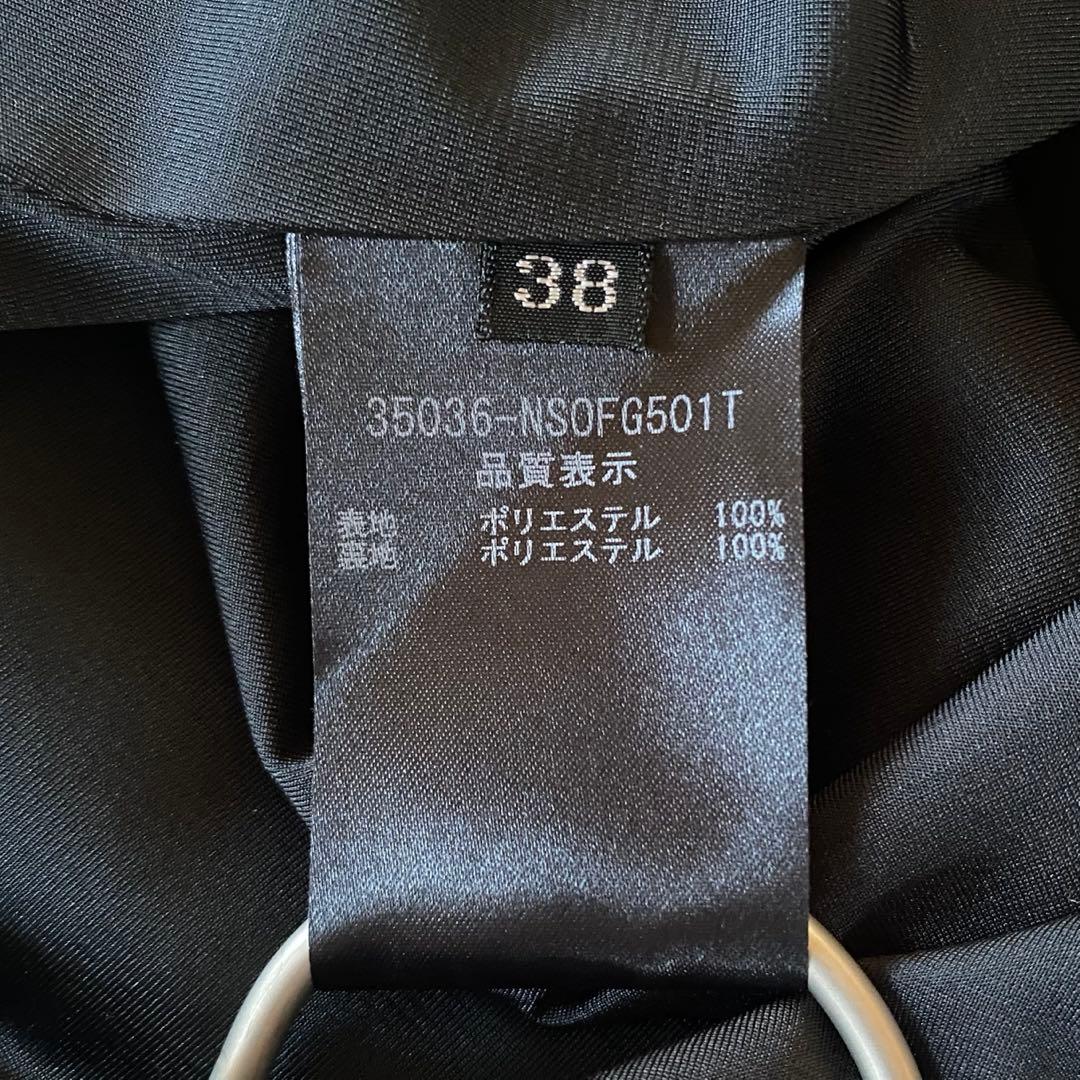 フォクシーニューヨーク　ワンピース　ハイネック　プリーツ　長袖　ブラック