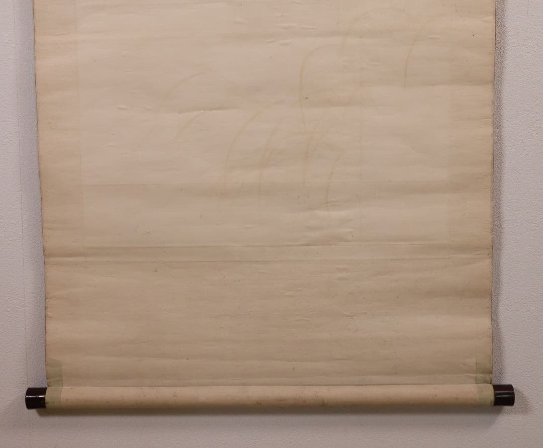 【模写】日本画 荒木寛畝 鶏図 絹本 掛軸 花鳥 MB155