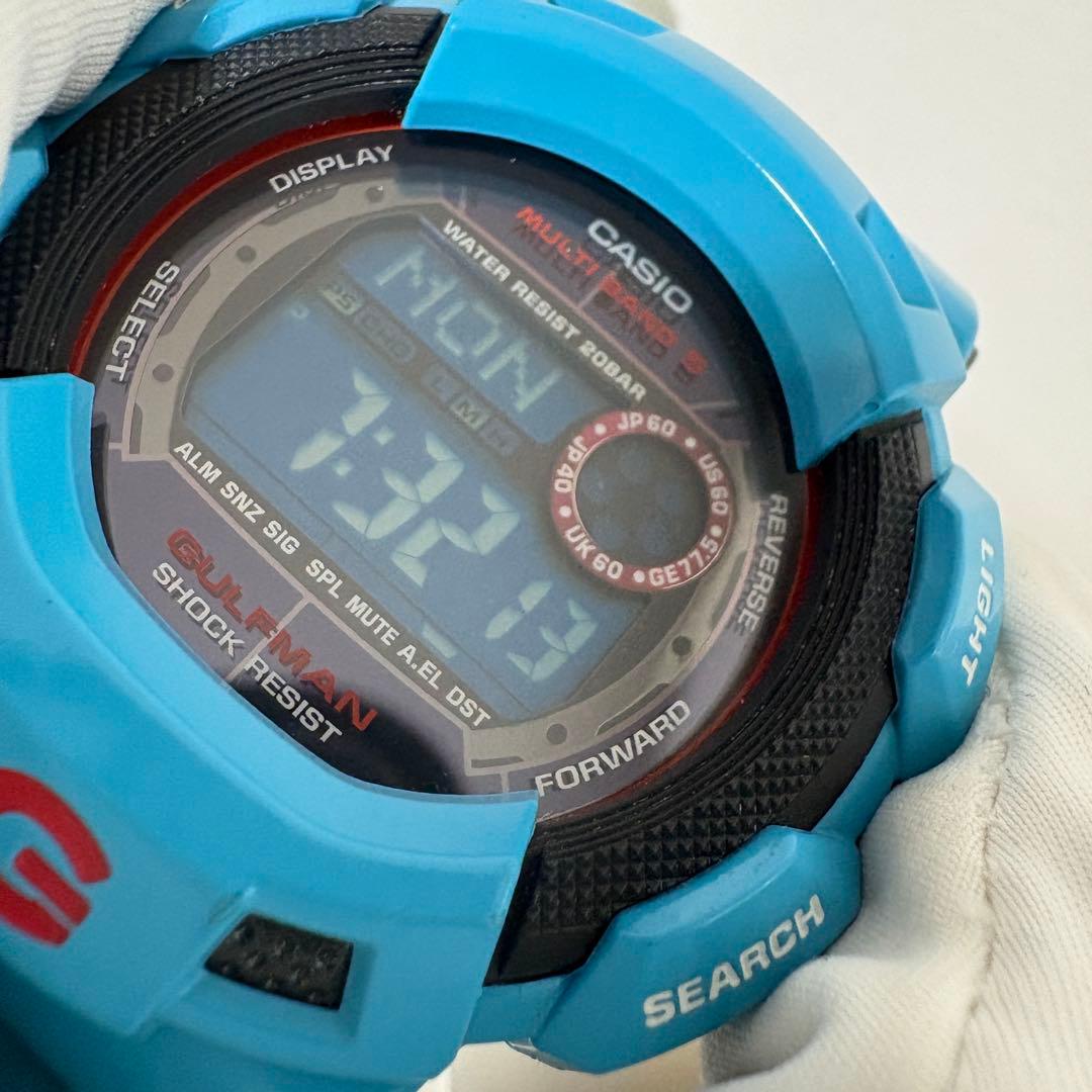 美品 G-SHOCK GW-9100BL-2JF ガルフマン 限定 ブルー