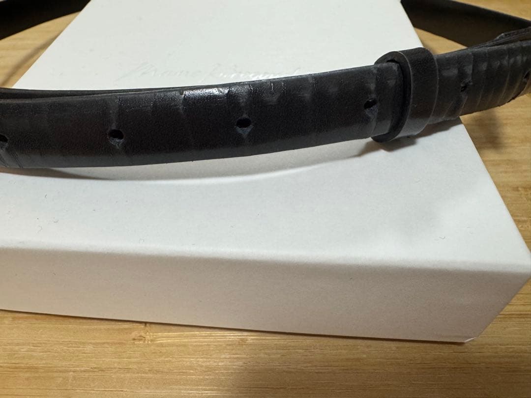 小物 Cow Hide Leather Narrow Belt