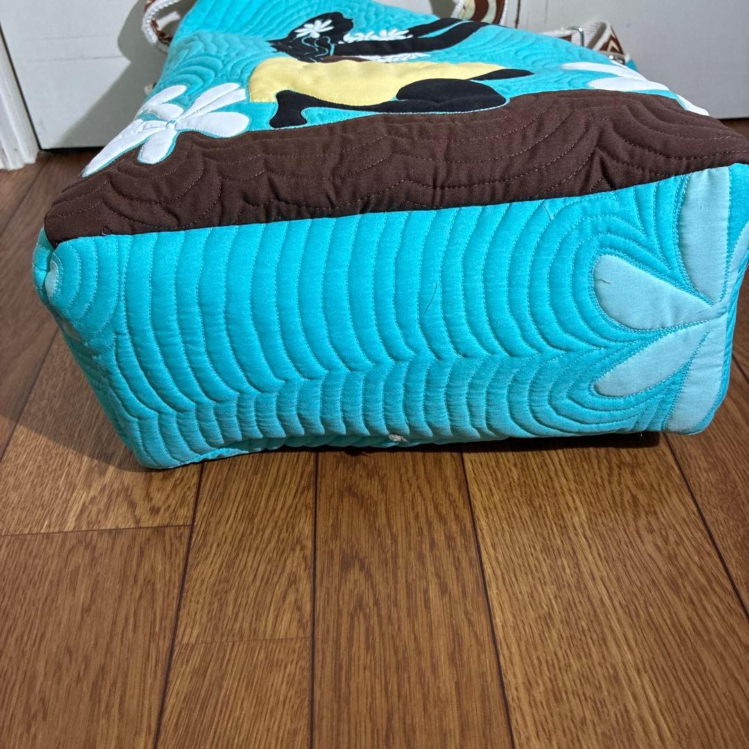 ハワイアン　ミシンキルト　2ウェイバッグ　フラガール