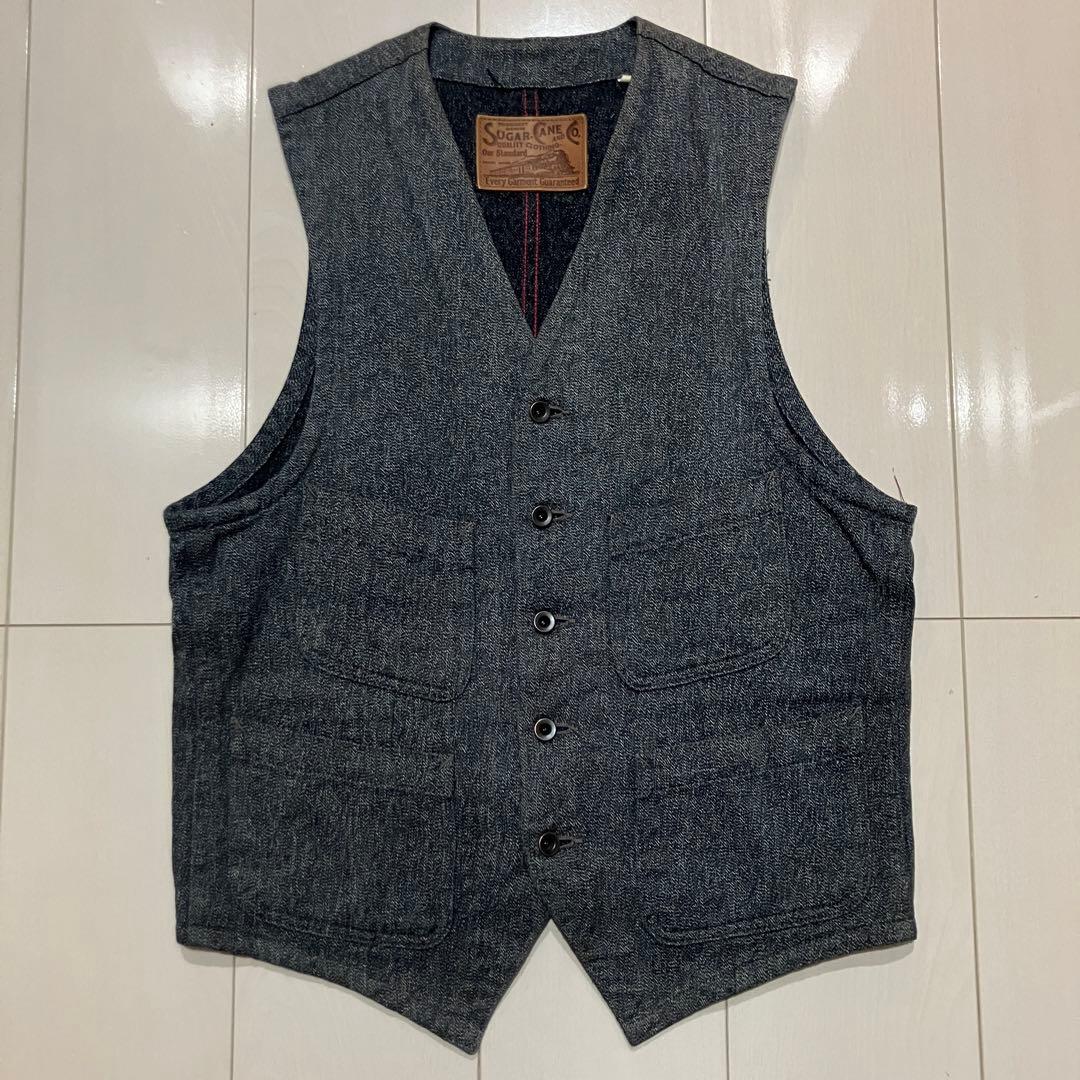 SUGER CANE 廃盤 ワークベスト グレー