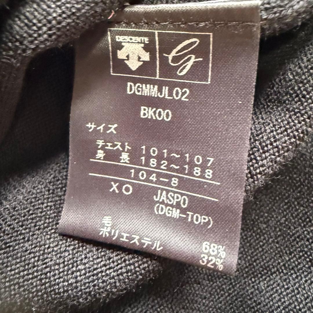 【デサントゴルフ】美品 ハーフジップ ニット ブラック XXLサイズ メンズ