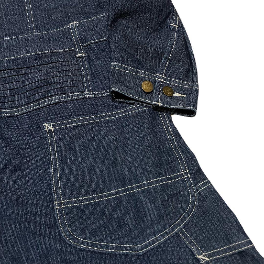 LEE ネイビー ストライプ つなぎオーバーオール つなぎ 使用頻度少なめ