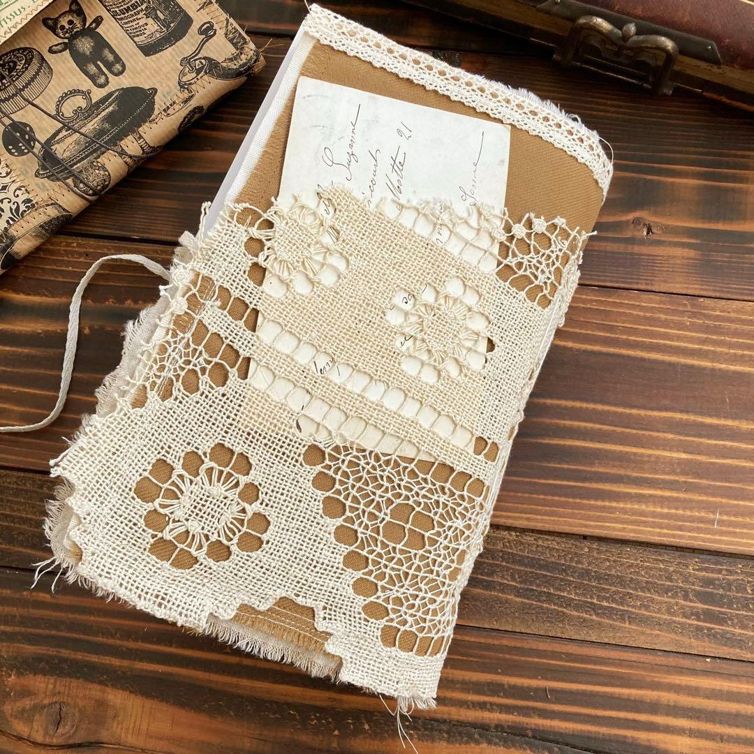 junk journal ジャンクジャーナル雑記帳　蛇腹ファイル　平袋付き