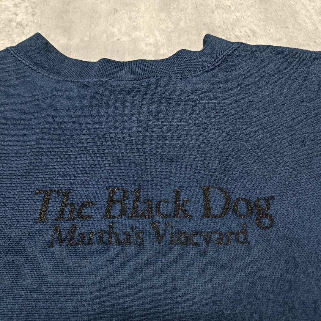 90s USA製 The black dog ネイビー スウェットアニマル XL