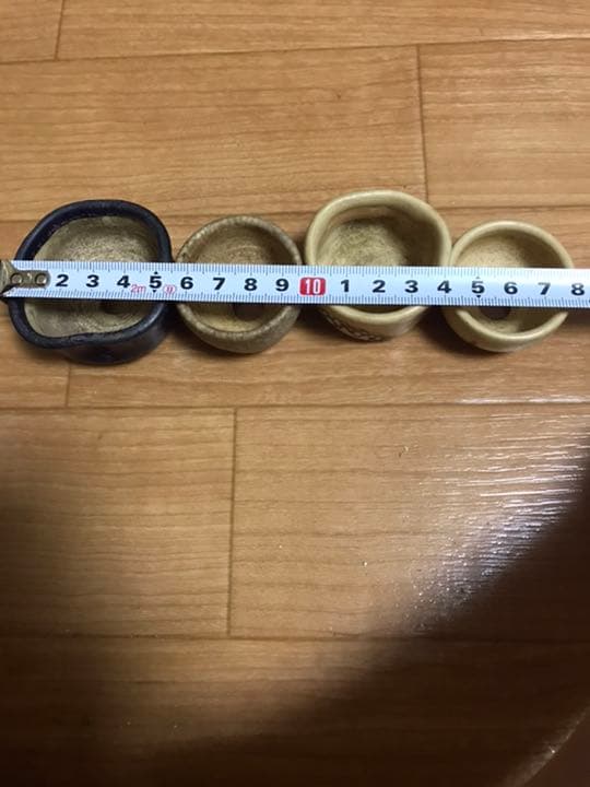 盆栽鉢　ミニ盆栽鉢豆盆栽鉢光山4個小さい盆栽鉢山野草多肉植物絵付鉢貫入氷裂鉢