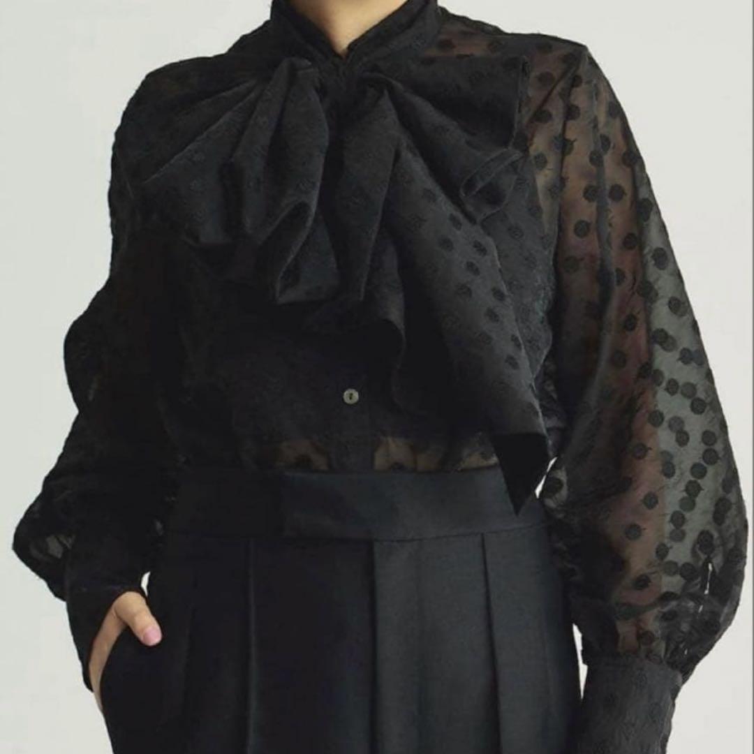 WimGazette ドットボウタイブラウス 長谷川京子