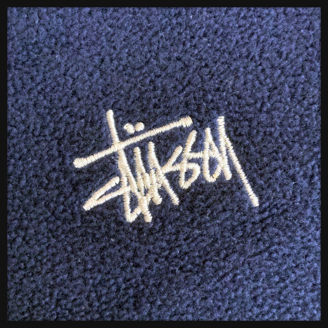 【希少モデル】ステューシー ワンポイント刺繍ロゴ ハーフジップフリース 入手困難