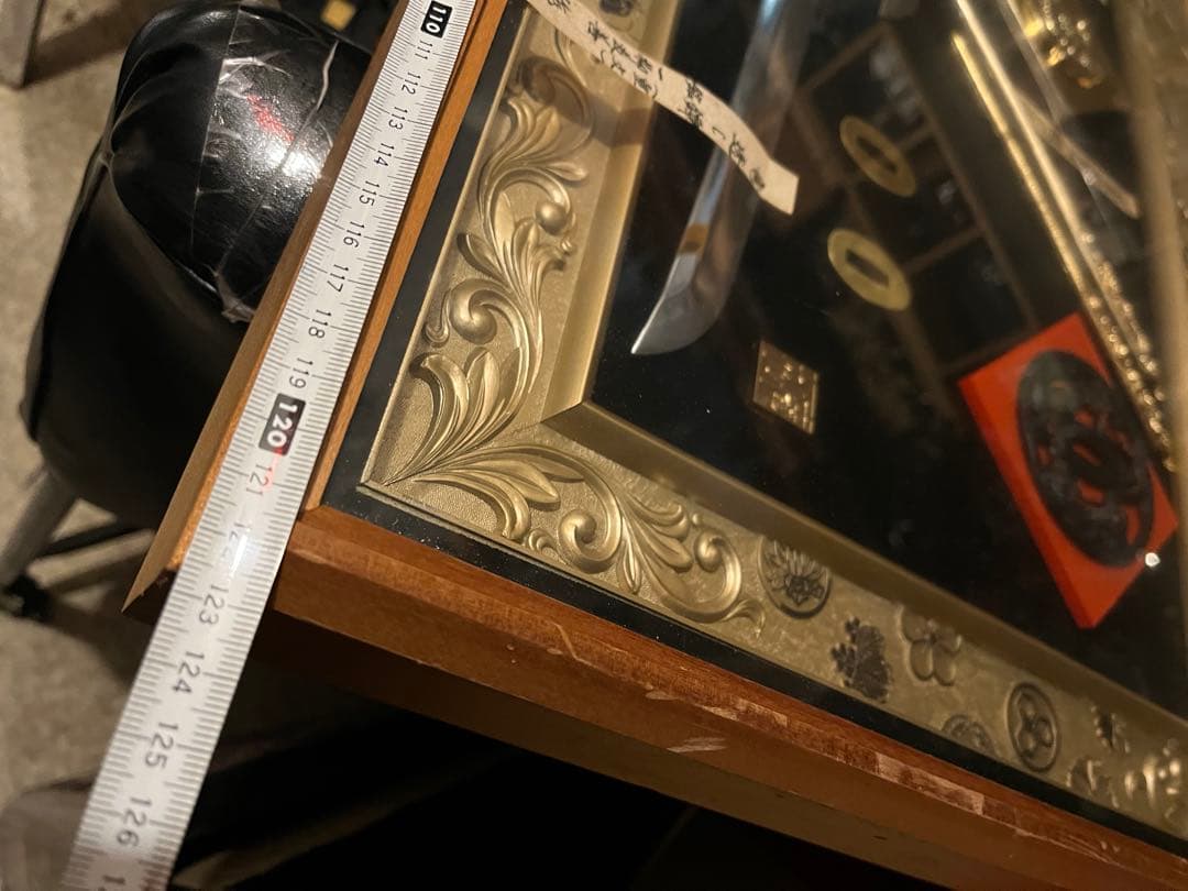 日本刀模造刀額飾り 、模造刀額飾り 武家三大家家紋付き 、徳川 、織田 、豊臣