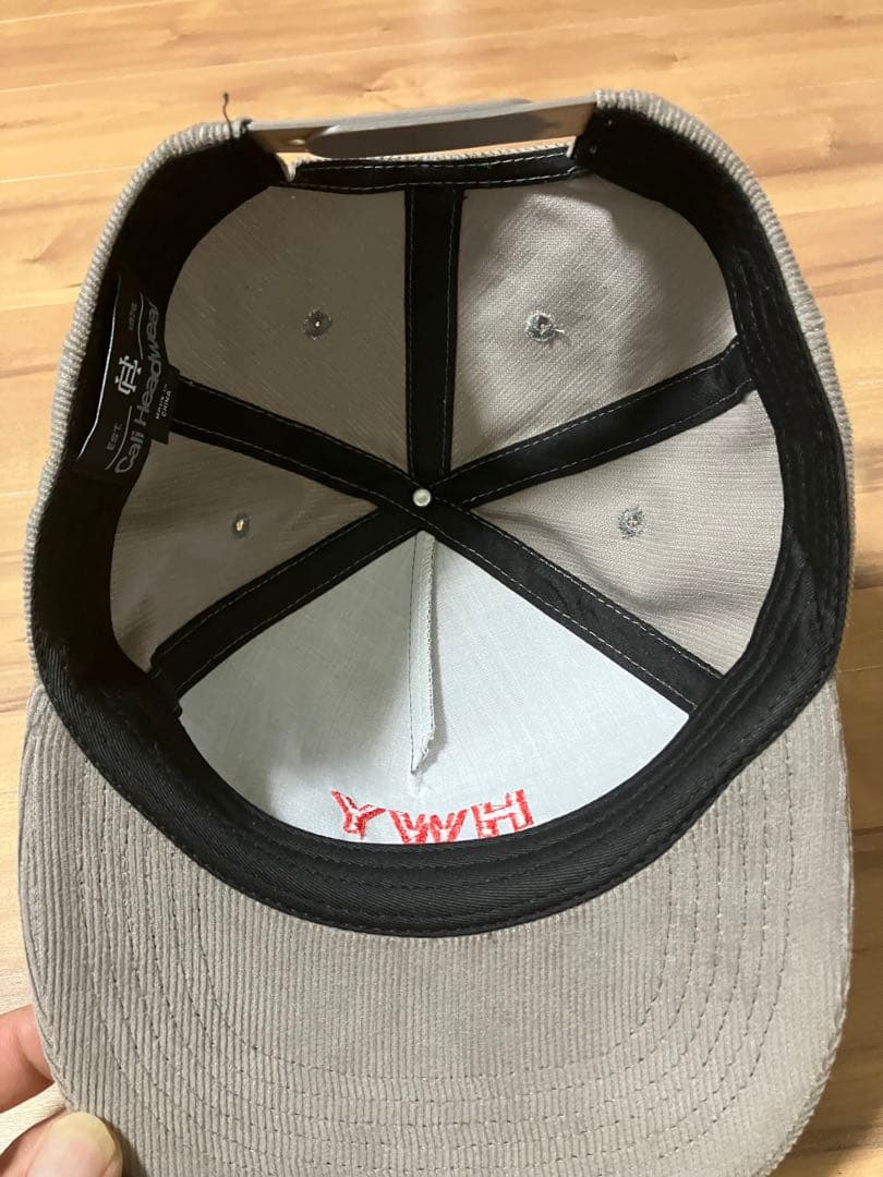 HWY logo cap gray × orange