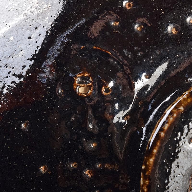 茶道具　楽吉左衛門　黒楽茶碗　共布共箱　D　R7843