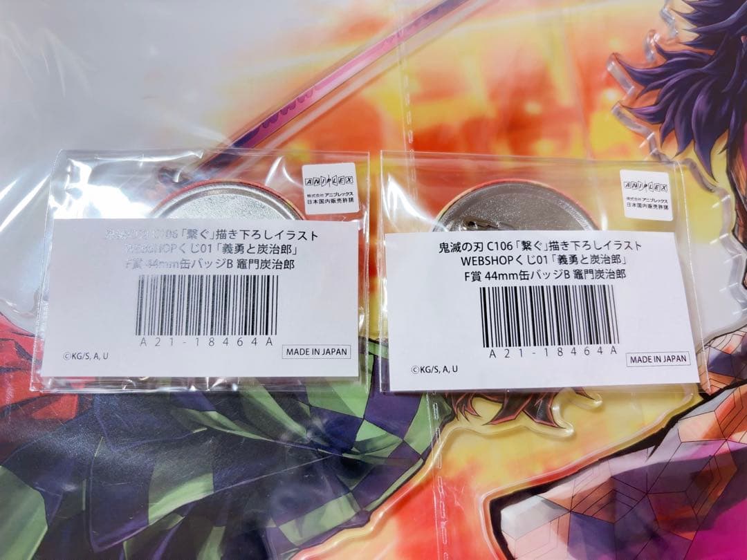 鬼滅の刃 繋ぐ WEBSHOP くじ 義勇と炭治郎 A賞 ビッグアクリル