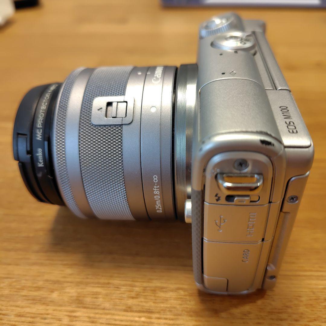 Canon EOS M100 レンズキット グレー ミラーレス一眼カメラ
