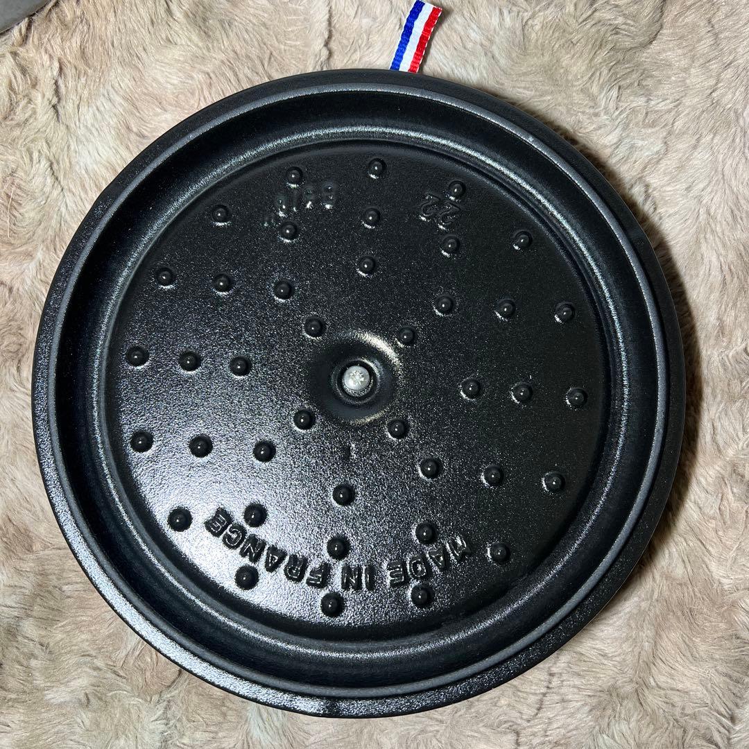 ストウブ　ピコ ココット ラウンド グレー 22cm IH対応