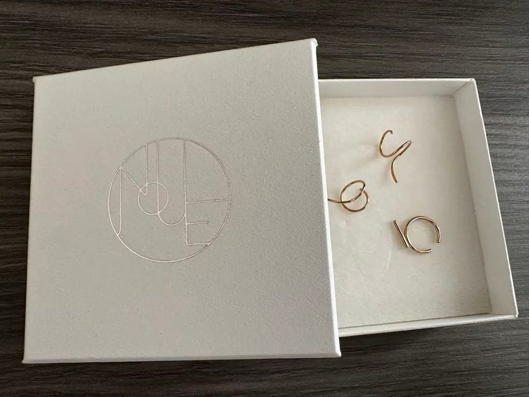 NOUE 3点セット　左ピアス×2 イヤーカフ×1 18k ゴールド　金