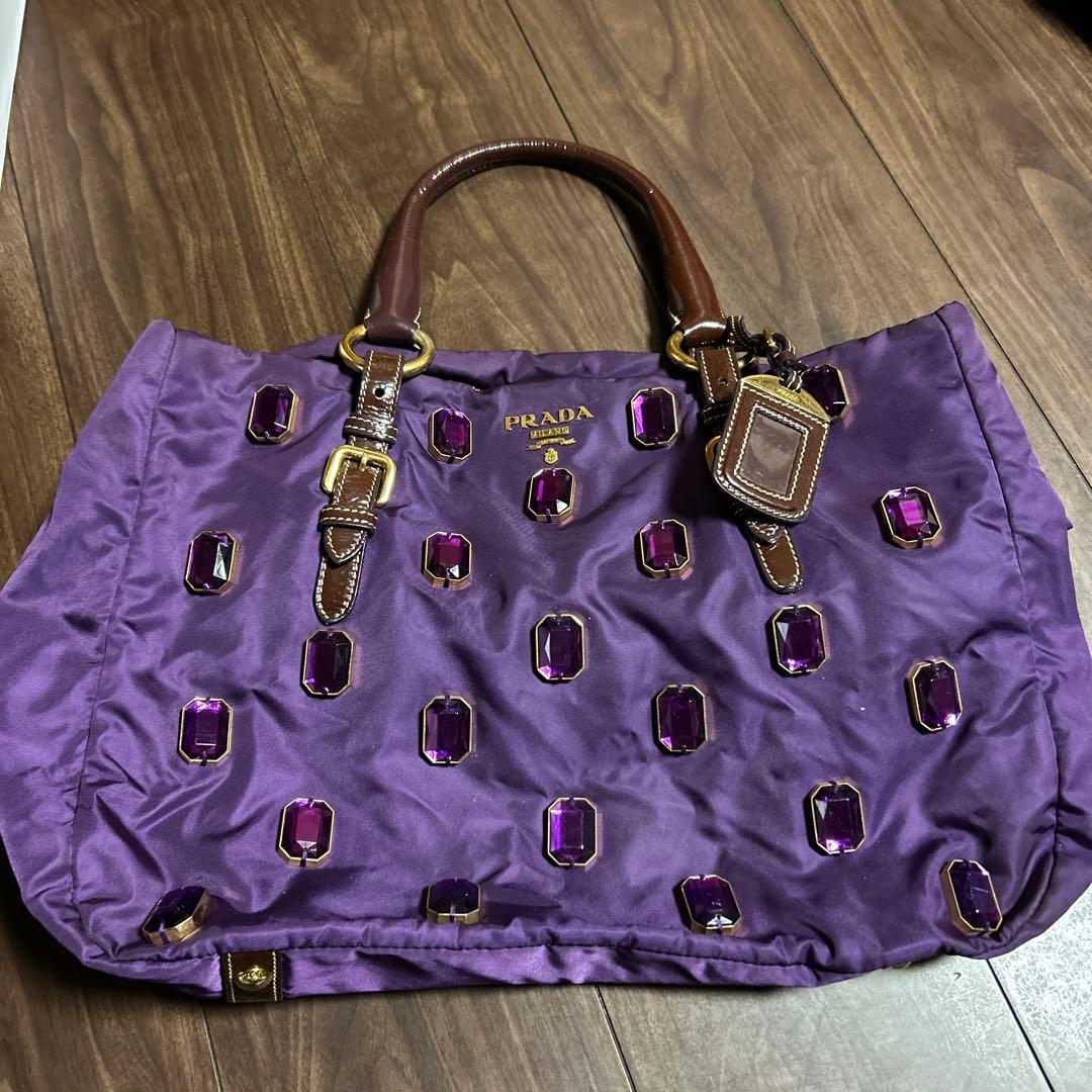 PRADA 紫 ナイロン バッグ