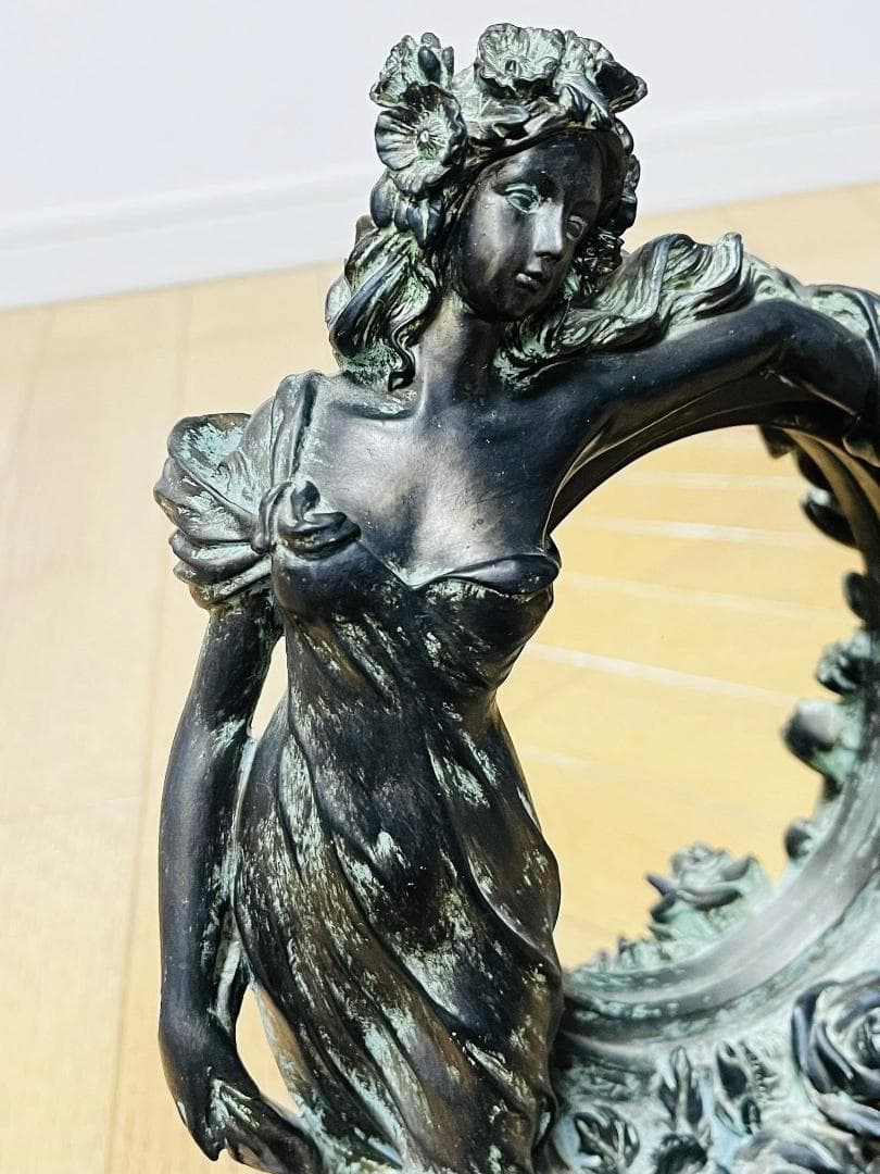 アールヌーボー　スタンドミラー