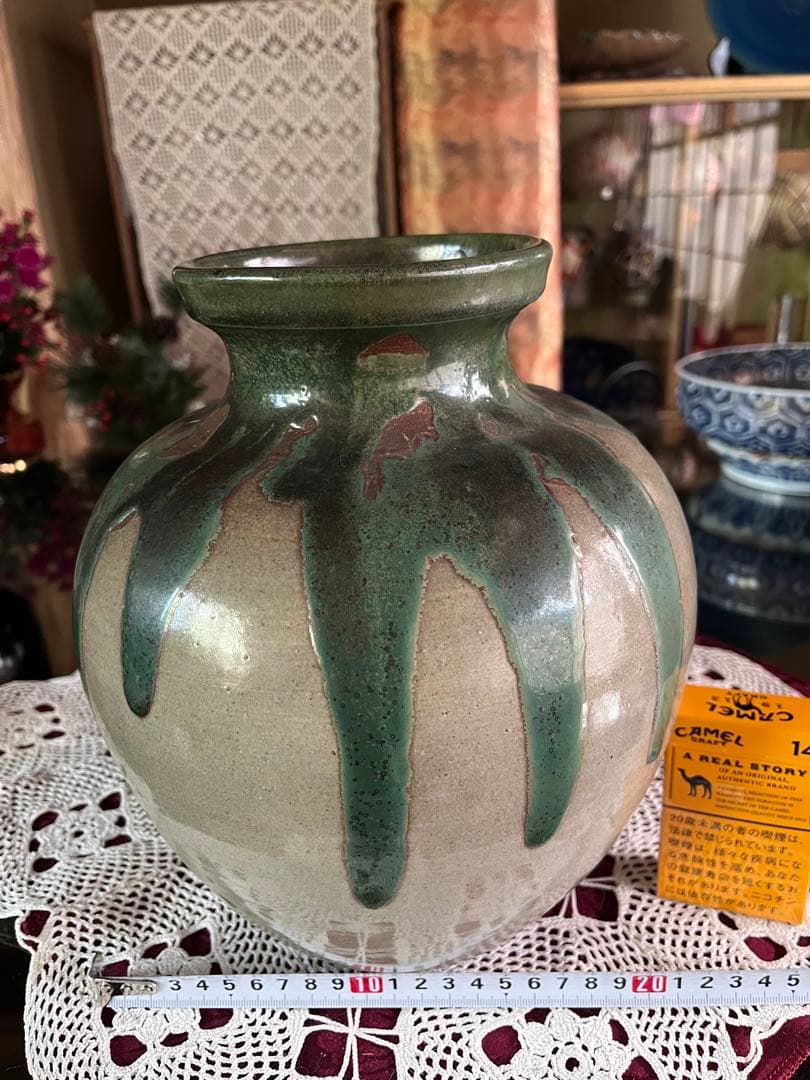 上野焼 壷 花器 花瓶 花入 華道具 茶道具 陶器 骨董品 江戸明治