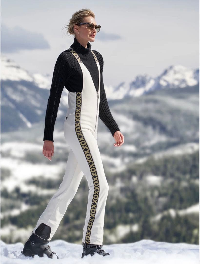 HEAD ホワイト サロペット スキーウェア M