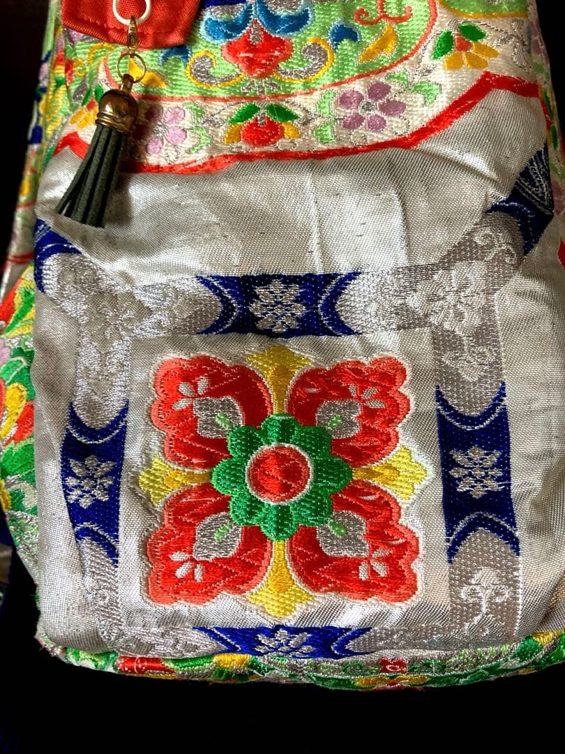 フォロー500円引　オーダーリュック　豪華日本帯リメイク　銀織　二重縫い