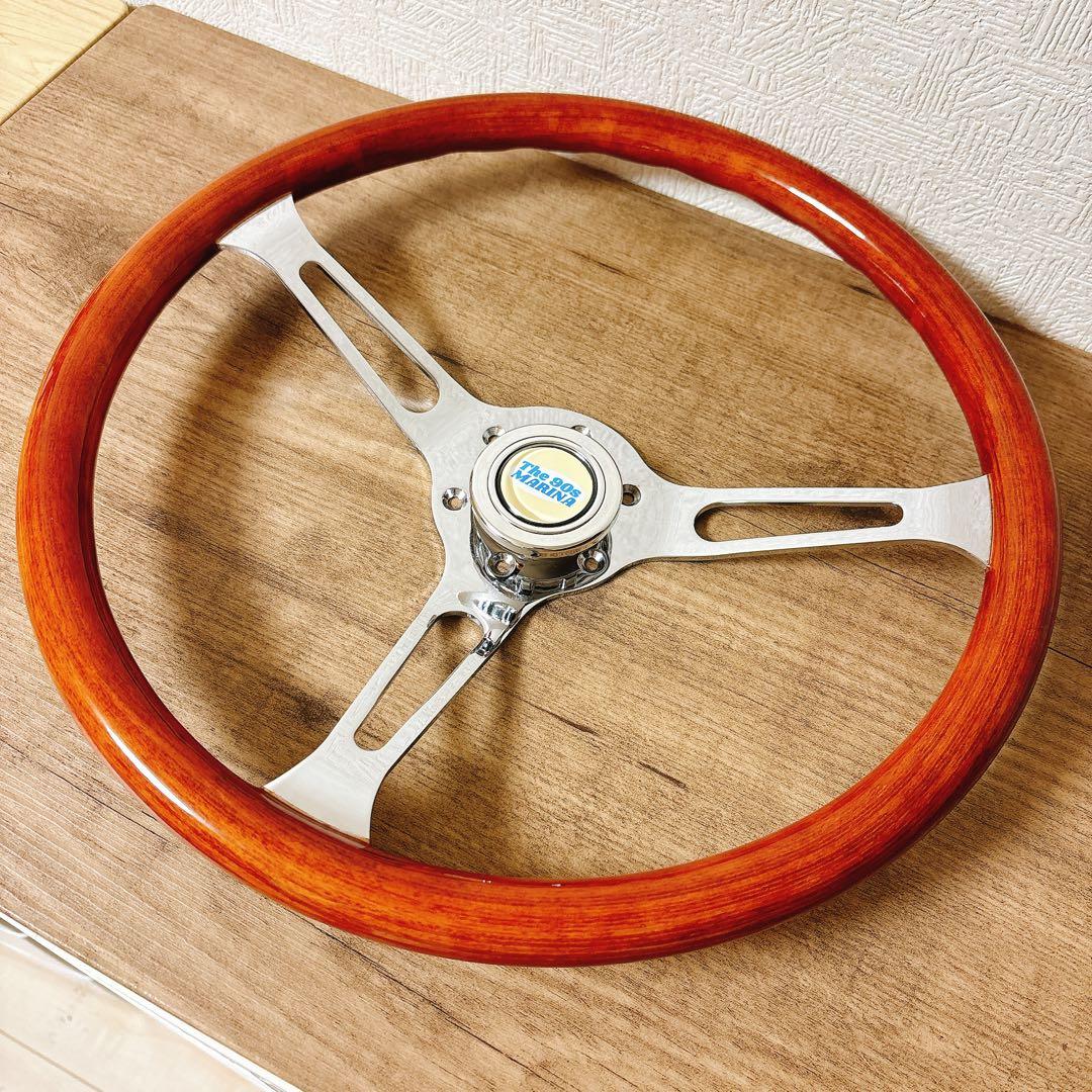 ウッドハンドル　ウッドステアリング　38cm アメリカン　USDM 旧車　など